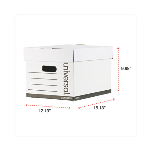 Universal Professional-Grade Heavy-Duty Storage Boxes, Letter/Legal Files, White, 12/Carton (95225)