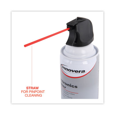 Innovera Compressed Air Duster Cleaner, 10 oz Can, 6/Pack (IVR10016)