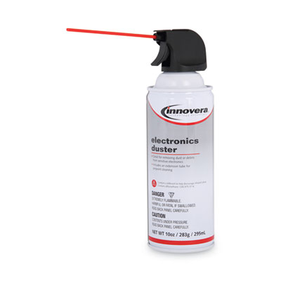 Innovera Compressed Air Duster Cleaner, 10 oz Can, 6/Pack (IVR10016)