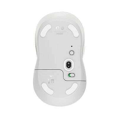 Logitech Signature M650 for Business Wireless Mouse, Large, 2.4 GHz Frequency, 33 ft Wireless Range, Right Hand Use, Off White (LOG910006347)