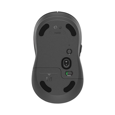 Logitech Signature M650 for Business Wireless Mouse, Medium, 2.4 GHz Frequency, 33 ft Wireless Range, Right Hand Use, Graphite (LOG910006272)