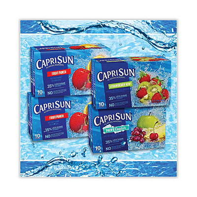 Capri Sun Fruit Juice Pouches Variety Pack, 6 oz, 40 Pouches/Carton (GRR22000593)
