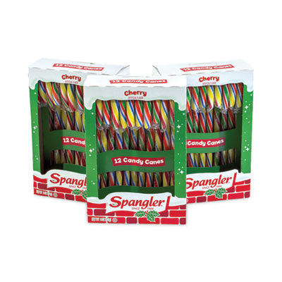 Spangler Cherry Candy Canes, 6 oz Box, 12 Candy Canes/Box, 3 Boxes/Carton, Ships in 1-3 Business Days (GRR211X0001)