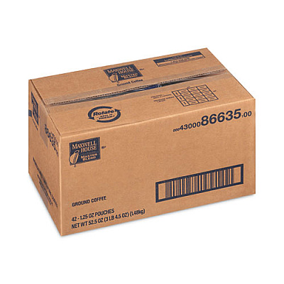 Maxwell House Master Blend Ground Coffee, 1.25 oz Fraction Pack, 42/Carton (GRR20902528)
