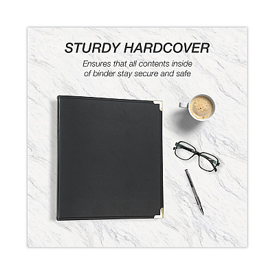 Samsill Classic Collection Ring Binder, 3 Rings, 2" Capacity, 11 x 8.5, Black (SAM15160)
