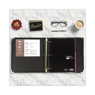 Samsill Classic Collection Ring Binder, 3 Rings, 2" Capacity, 11 x 8.5, Black (SAM15160)