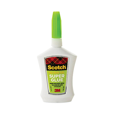 Scotch Super Glue No-Run Gel with Precision Applicator, 0.14 oz, Dries Clear (MMMAD125)