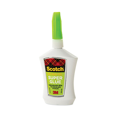 Scotch Super Glue No-Run Gel with Precision Applicator, 0.14 oz, Dries Clear (MMMAD125)