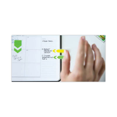 Post-it Arrow 1" Prioritization Page Flags, Red/Yellow/Green, 20 Flags/Dispenser, 3 Dispensers/Pack (MMM682ARRRYG)