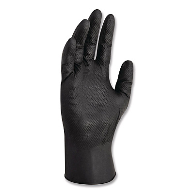 KleenGuard G10 Kraken Grip Nitrile Gloves, Small, 6 mil Thick, 9.5" Long, Black, 100/Box, 10 Boxes/Carton (49275)