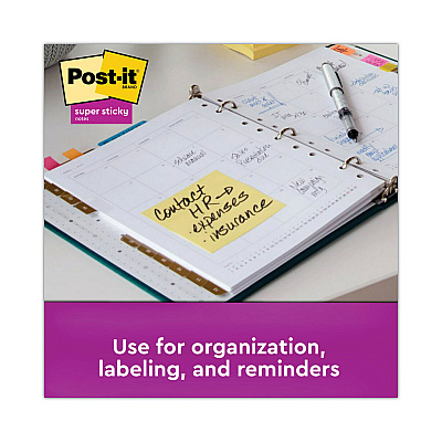 Post-it Notes Super Sticky Pads in Canary Yellow, Value Pack, 3" x 3", 90 Sheets/Pad, 24 Pads/Pack (MMM65424SSCY)