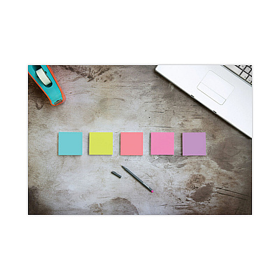Post-it Notes Super Sticky Self-Stick Notes Office Pack, 3" x 3", Supernova Neons Collection Colors, 90 Sheets/Pad, 24 Pads/Pack (MMM65424SSCYM)