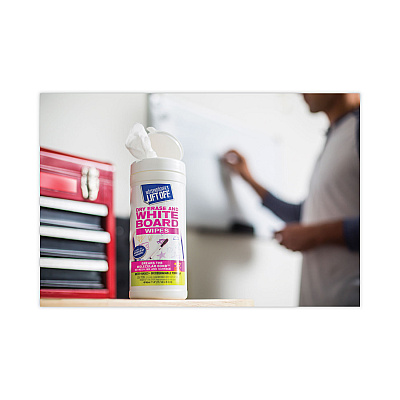 Motsenbocker's Lift-Off Dry Erase Cleaner Wipes, Cloth, 7 x 12, 40/Canister, 6 Canisters/Carton (MOT42703CT)