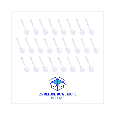 Boardwalk Deluxe Bowl Mop, 12" Handle, 2" Mop Head, White, 25/Carton (BWK00160)