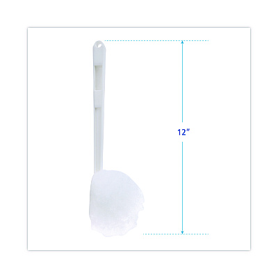 Boardwalk Deluxe Bowl Mop, 12" Handle, 2" Mop Head, White, 25/Carton (BWK00160)