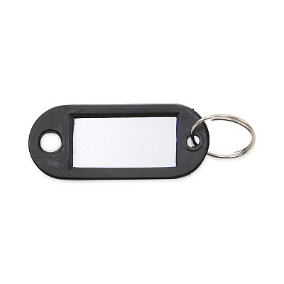 Advantus Key Tags Label Window, 0.88 x 0.19 x 2, Black, 6/Pack (AVTKEY98017)