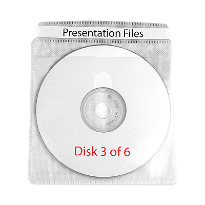 C-Line Deluxe Individual CD/DVD Holders, 2 Disc Capacity, Clear/White, 50/Box (CLI61988)