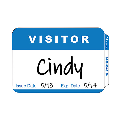 C-Line Self-Adhesive Name Badges, Hello My Name Is, Blue, 3.5 x 2.25, 100/BX (CLICLI92245)