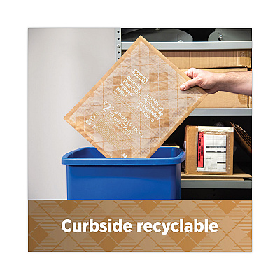 Scotch Curbside Recyclable Padded Mailer, #0, Bubble Cushion, Self-Adhesive Closure, 7 x 11.25, Natural Kraft, 100/Carton (MMMCR01)