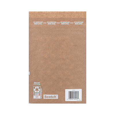 Scotch Curbside Recyclable Padded Mailer, #0, Bubble Cushion, Self-Adhesive Closure, 7 x 11.25, Natural Kraft, 100/Carton (MMMCR01)