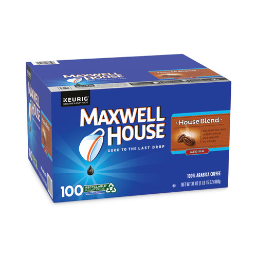 Maxwell House House Blend Coffee K-Cups, 100/Carton, Ships in 1-3 Business Days (22000683)
