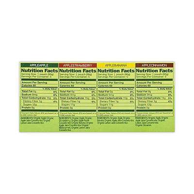 GoGo Squeez Fruit On The Go, Variety Applesauce, 3.2 oz Pouch, 20/Carton (GRR22000742)