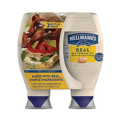 Hellmann's Real Mayonnaise, 25 oz Bottle, 2/Pack (GRR22000476)