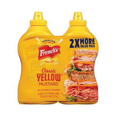 French's Classic Yellow Mustard, 30 oz Bottle, 2/Pack (GRR22000465)