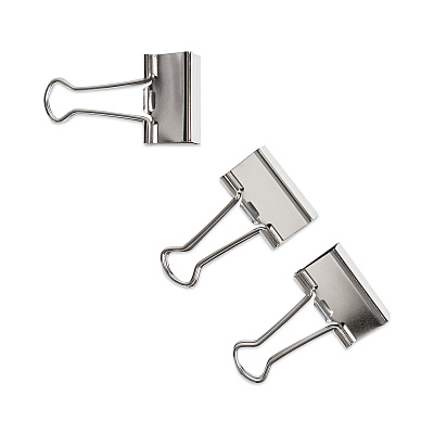 U Brands Binder Clips, Medium, Silver, 72/Pack (UBR3604U0624)