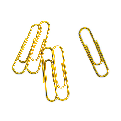 U Brands Paper Clips, Medium, Vinyl-Coated, Gold, 200 Clips/Box, 5 Boxes/Pack (UBR3619U0624)