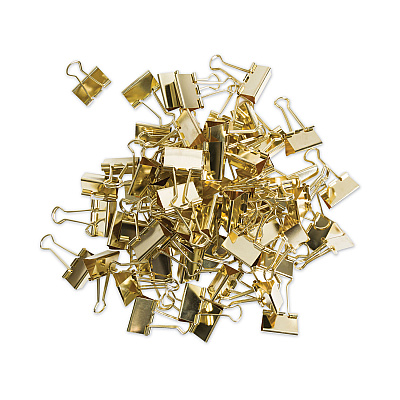 U Brands Binder Clips, Medium, Gold, 72/Pack (UBR3600U0624)