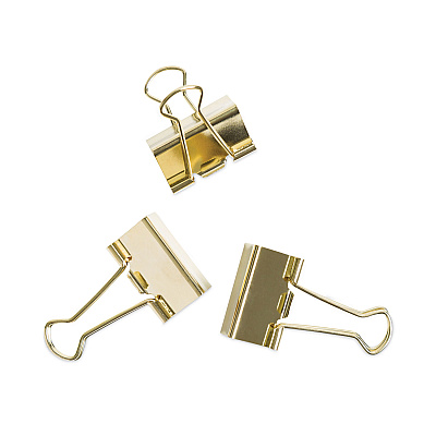 U Brands Binder Clips, Medium, Gold, 72/Pack (UBR3600U0624)