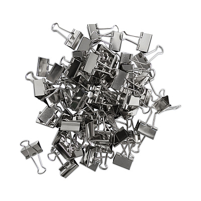 U Brands Binder Clips, Medium, Silver, 72/Pack (UBR3604U0624)