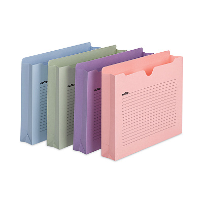 Smead Notes File Jackets, Straight Tab, 2" Expansion, Letter Size, Assorted Colors, 12/Pack (SMD75695)
