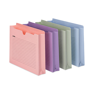 Smead Notes File Jackets, Straight Tab, 2" Expansion, Letter Size, Assorted Colors, 12/Pack (SMD75695)