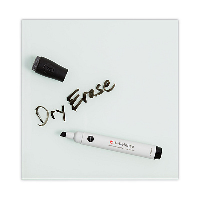U Brands U-Defense Antimicrobial Dry-Erase Markers, Broad Chisel Tip, Black, 12/Pack (UBR3284U0012)