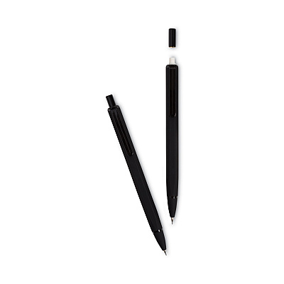 U Brands Cambria Soft Touch Mechanical Pencil, 0.7 mm, HB (#2), Black Lead, Black Barrel, 12/Pack (UBR5008U0124)