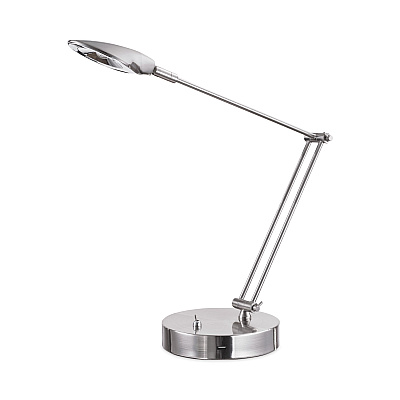 Alera Adjustable LED Task Lamp with USB Port, 11w x 6.25d x 26h, Brushed Nickel (ALELED900S)