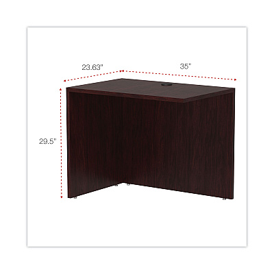 Alera Valencia Series Reversible Return/Bridge Shell, 35w x 23.63d x 29.5h, Mahogany (ALEVA353624MY)