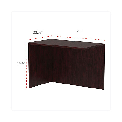 Alera Valencia Series Reversible Return/Bridge Shell, 42w x 23.63d x 29.5h. Mahogany (ALEVA354224MY)