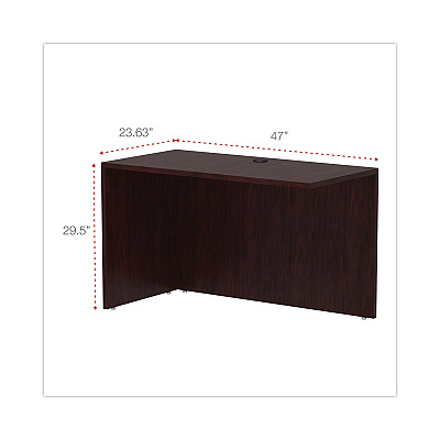 Alera Valencia Series Reversible Return/Bridge Shell, 47.25w x 23.63d x 29.5h, Mahogany (ALEVA354824MY)