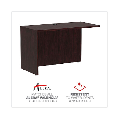 Alera Valencia Series Reversible Return/Bridge Shell, 47.25w x 23.63d x 29.5h, Mahogany (ALEVA354824MY)