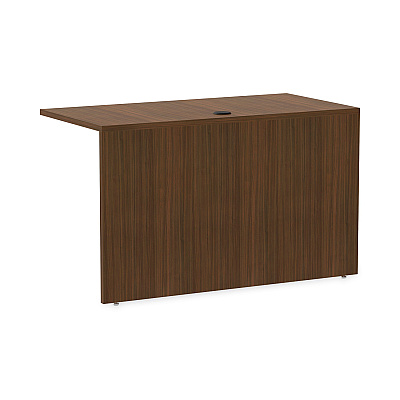 Alera Valencia Series Reversible Return/Bridge Shell, 47.25w x 23.63d x 29.5h, Modern Walnut (ALEVA354824WA)