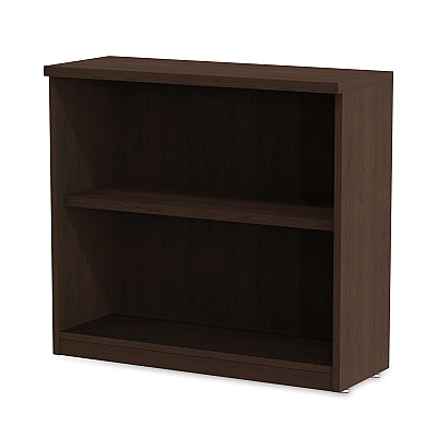 Alera Valencia Series Bookcase, Two-Shelf, 31.75w x 14d x 29.5h, Espresso (ALEVA633032ES)