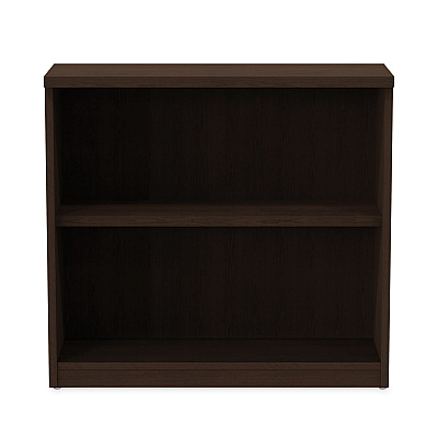 Alera Valencia Series Bookcase, Two-Shelf, 31.75w x 14d x 29.5h, Espresso (ALEVA633032ES)