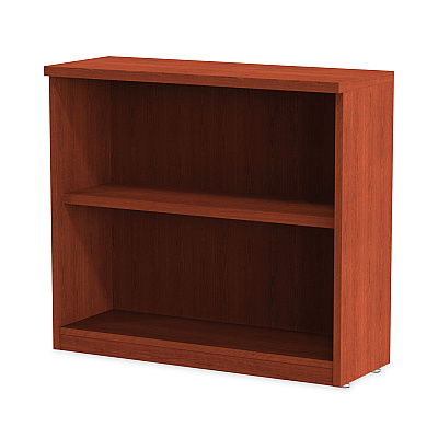 Alera Valencia Series Bookcase, Two-Shelf, 31.75w x 14d x 29.5h, Med Cherry (ALEVA633032MC)