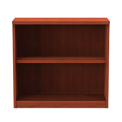 Alera Valencia Series Bookcase, Two-Shelf, 31.75w x 14d x 29.5h, Med Cherry (ALEVA633032MC)