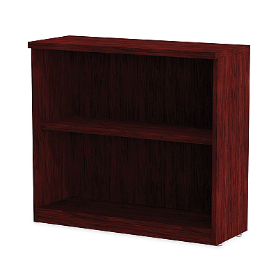 Alera Valencia Series Bookcase, Two-Shelf, 31.75w x 14d x 29.5h, Mahogany (ALEVA633032MY)