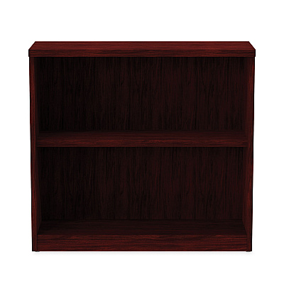 Alera Valencia Series Bookcase, Two-Shelf, 31.75w x 14d x 29.5h, Mahogany (ALEVA633032MY)