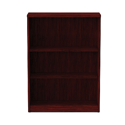 Alera Valencia Series Bookcase, Three-Shelf, 31.75w x 14d x 39.38h, Mahogany (ALEVA634432MY)